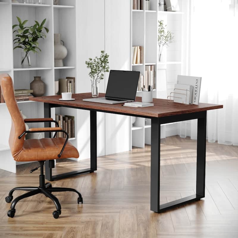 Commercial Conference Table with Laminate Top and U-Frame Base - Walnut