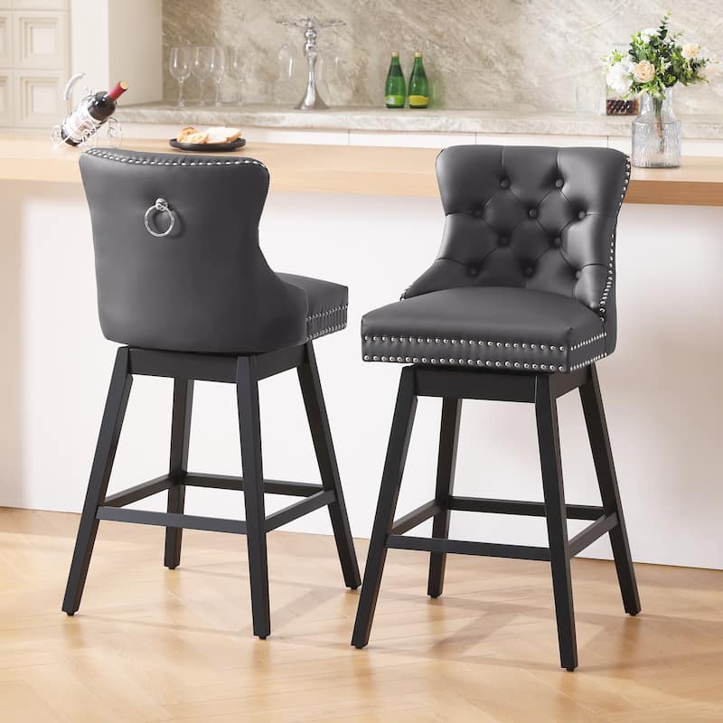 26"/30" Faux Leather Swivel Counter or Bar Height Stools