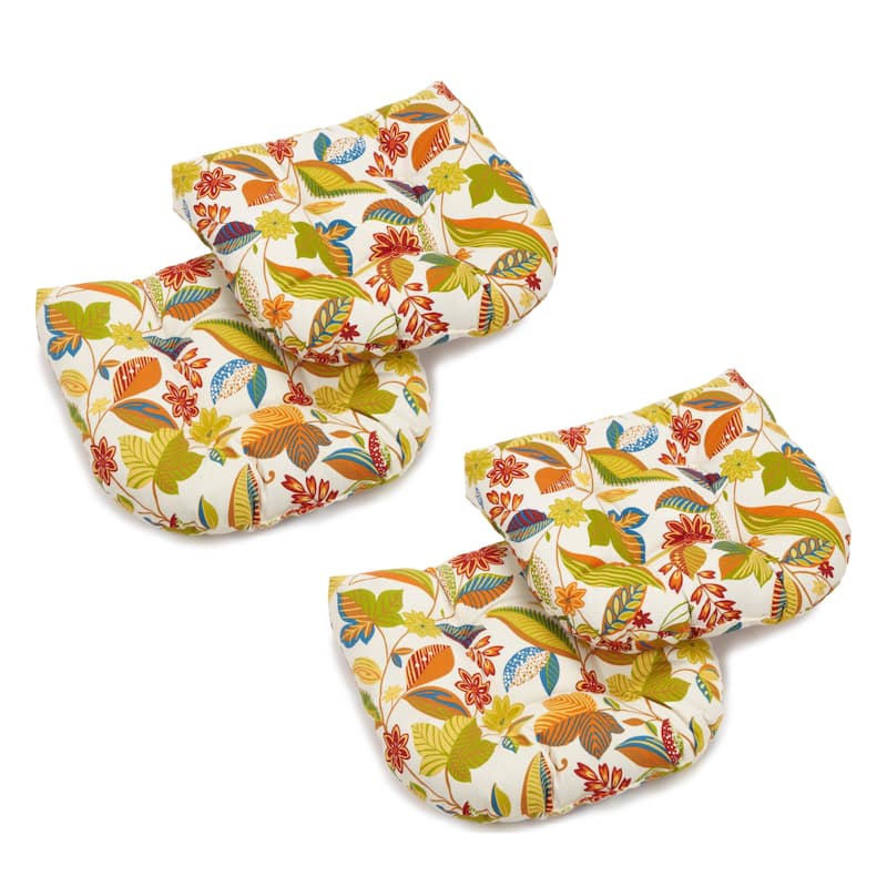 19-inch Rounded Back Indoor/Outdoor Chair Cushions (Set of 4)