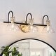 preview thumbnail 1 of 14, 2/3/4-Light Modern Gold Bathroom Vanity Light Clear Glass Wall Sconce Lighting 3-Light