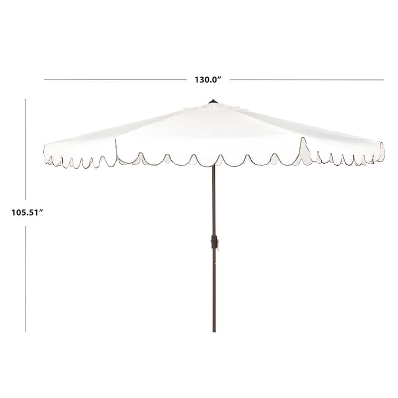SAFAVIEH Outdoor Gracelyn 11Ft Round Crank Umbrella