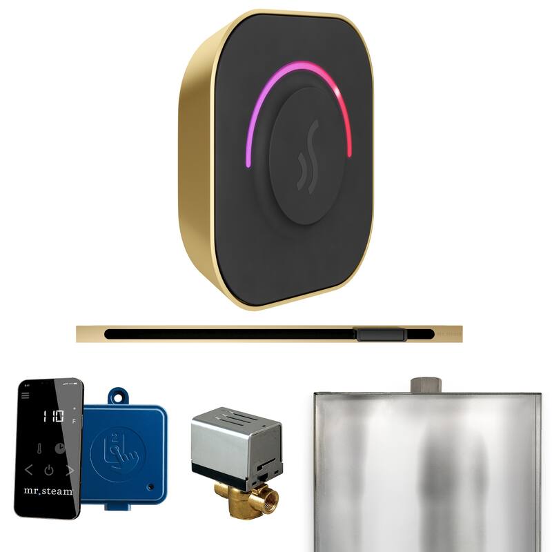 Mr Steam BTL Butler Touch Linear Package Steam Shower Control Package - Satin Brass