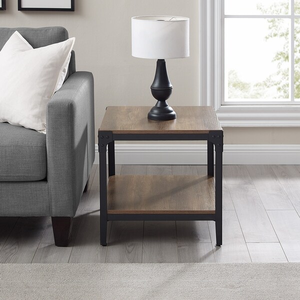 Walker Edison Witten Angle Iron Side Tables (Set of 2) - Bed Bath