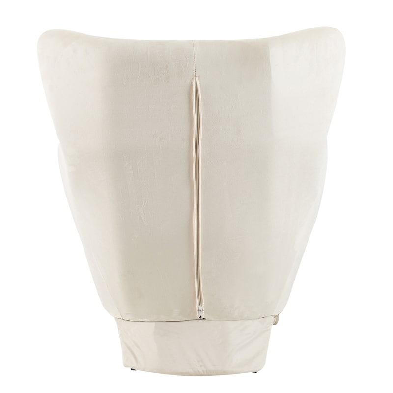 Furniture Style 2 in 1 Pet Friendly Modern Velvet Lounge Chair, Upholstered Back Accent Chair