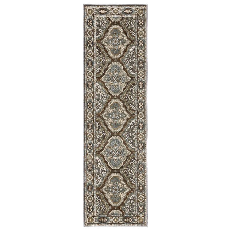 HomeRootsMedallion Traditional Runner Area Rug