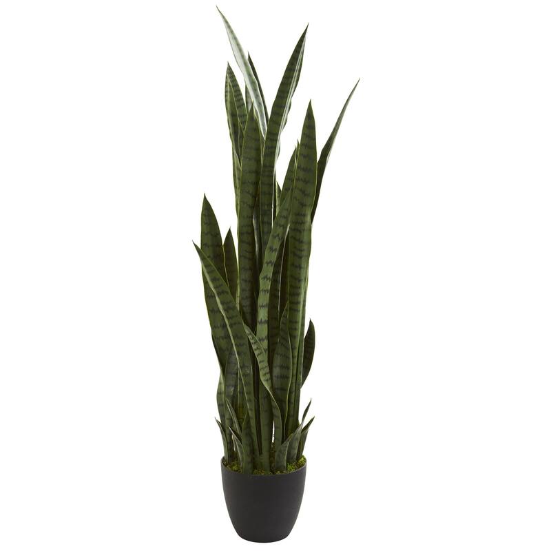 Artificial Plant with Vase Modern Green Foliage Decor Home Living Room Centerpiece - 46