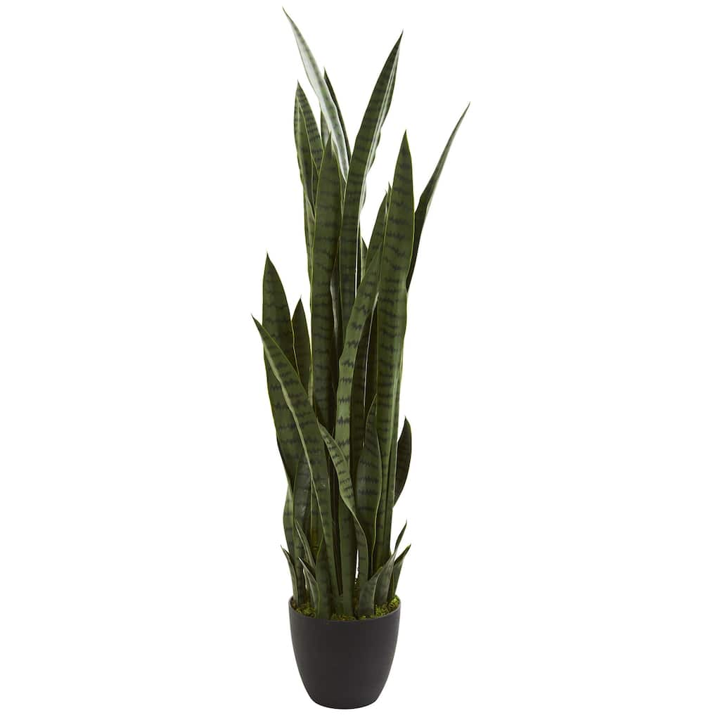 Artificial Plant with Vase Modern Green Foliage Decor Home Living Room Centerpiece - 46