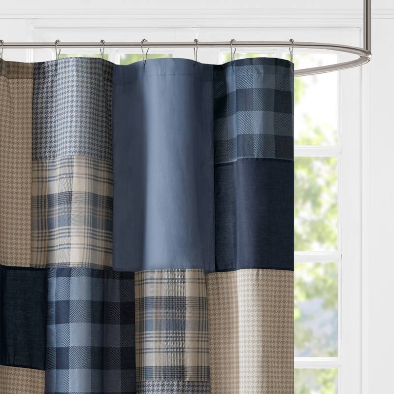 Woolrich Winter Hills Tan Cotton Shower Curtain