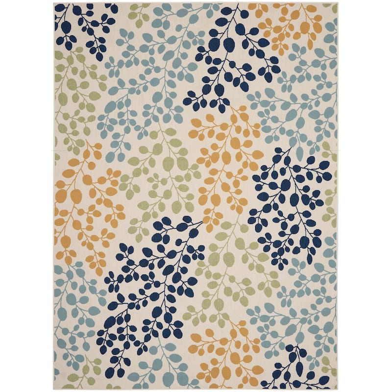 Nourison Caribbean Indoor/Outdoor Modern Floral Area Rug