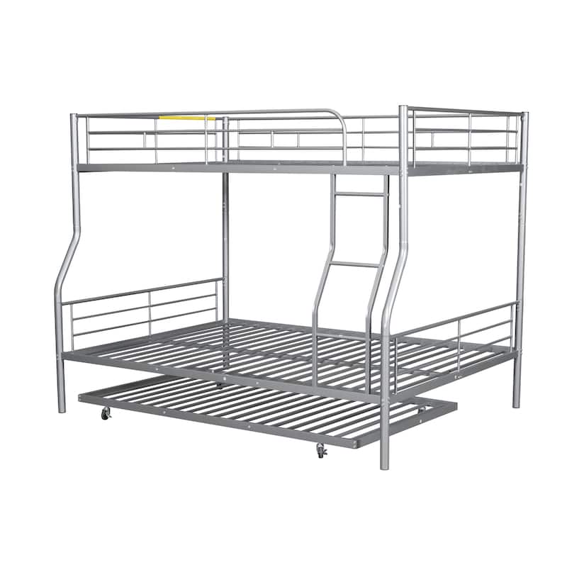 Metal Bunk Bed with Trundle