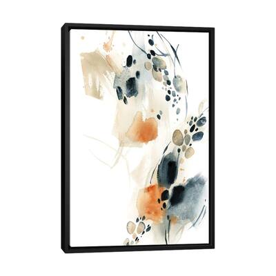iCanvas "Abstract In Blue And Terracotta V" by Sophie Rodionov Framed Canvas Print
