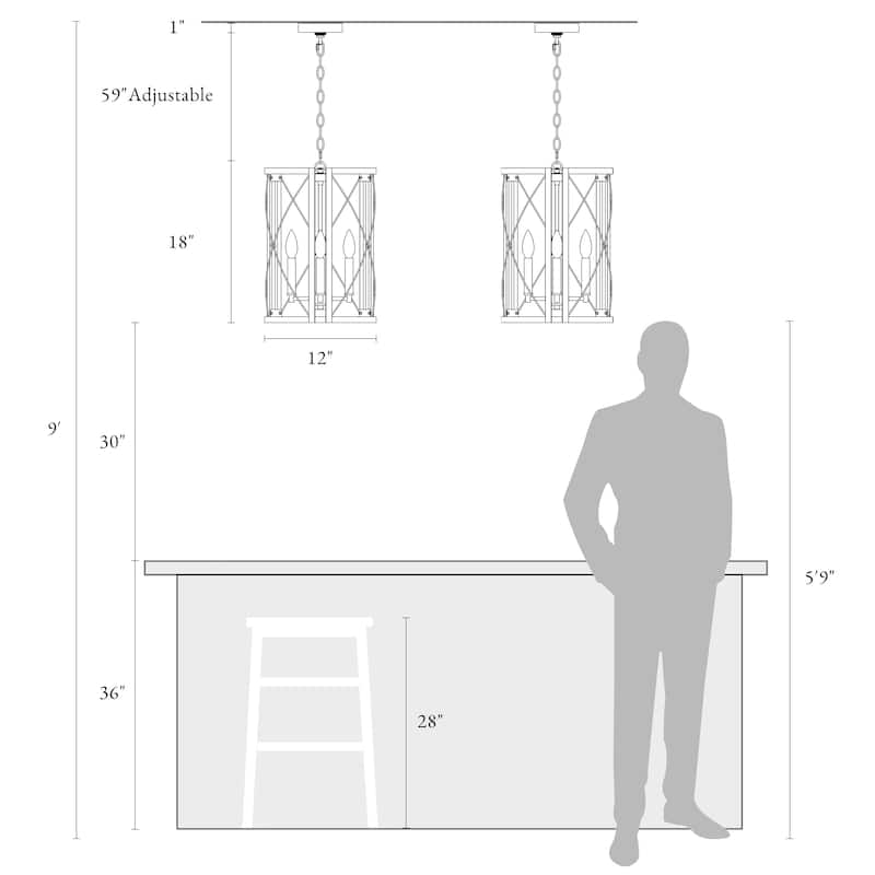 Modern Farmhouse Cylinder Pendant Light Wood Grain Island Light for Kitchen Island Dining Room