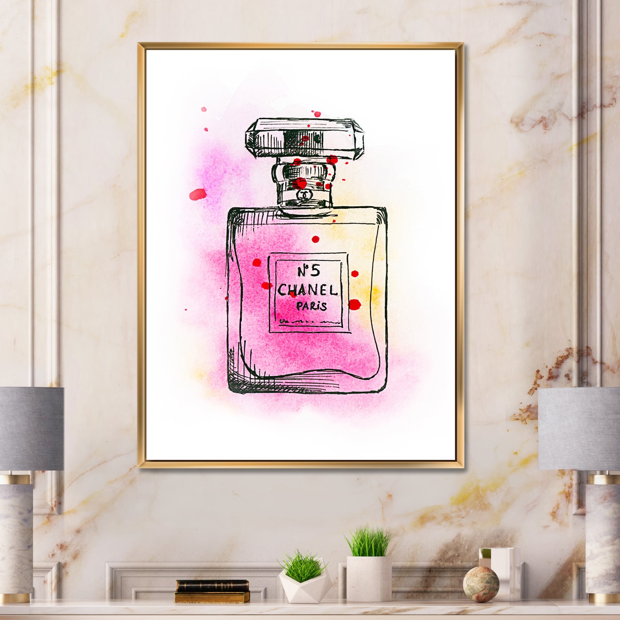 Designart Perfume Chanel Five IV French Country Framed Canvas Wall Art  Print - On Sale - Bed Bath & Beyond - 33753961