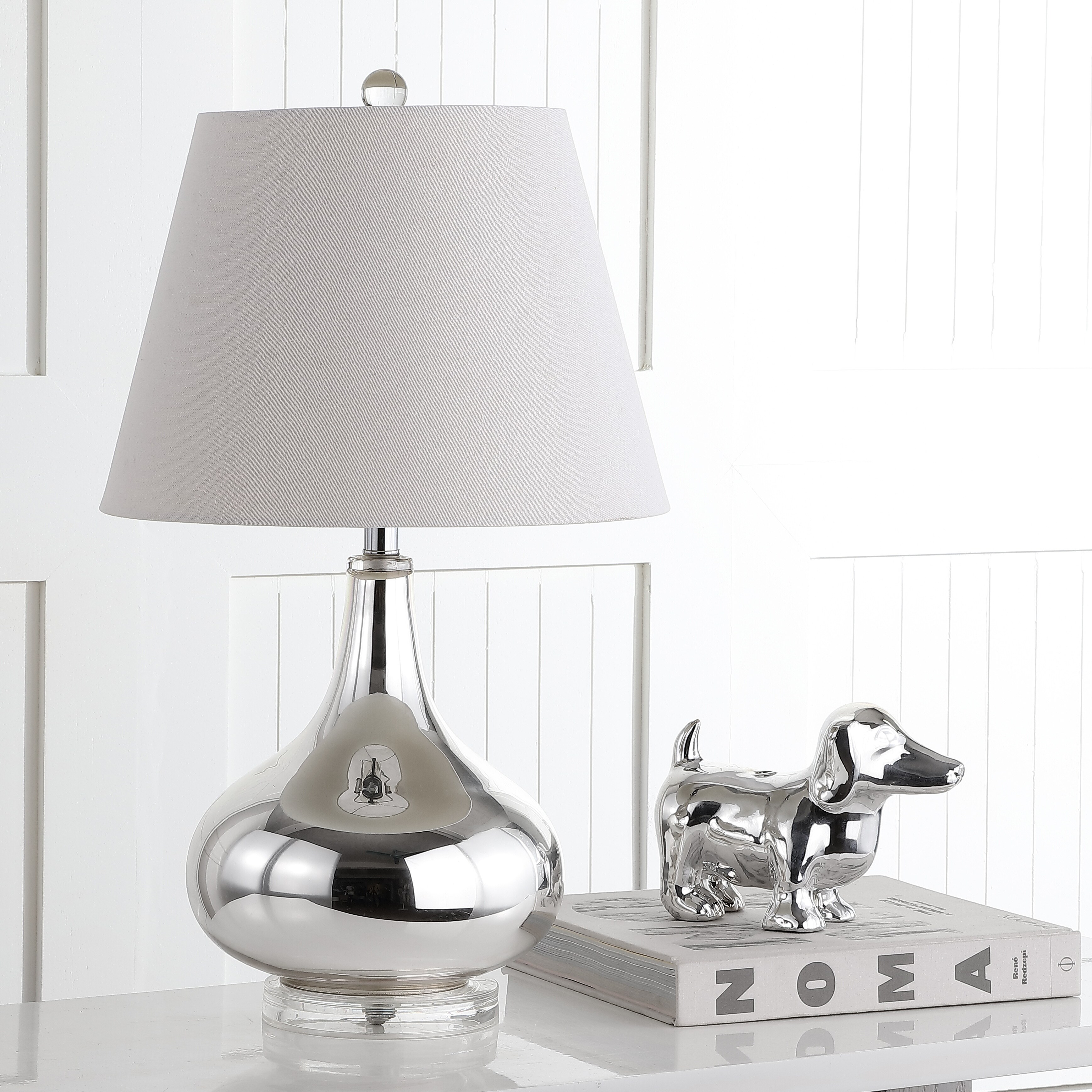Safavieh Lighting 24 Inch Amy Gourd Glass Silver Table Lamp Set Of 2 14 X14 X24 On Sale Overstock 7570790