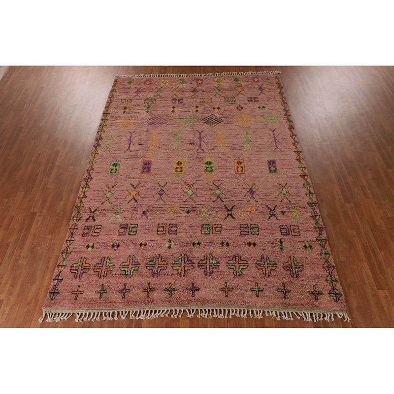 Tribal / Moroccan Area Rug Handmade Oriental Wool Carpet - 9'0" x 12'5"