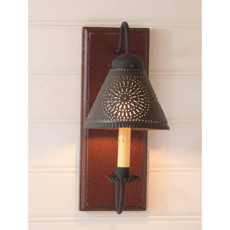 Crestwood Wall Sconce In Plantation Red 15 Inches - 15 X 6.5 X 9 inches