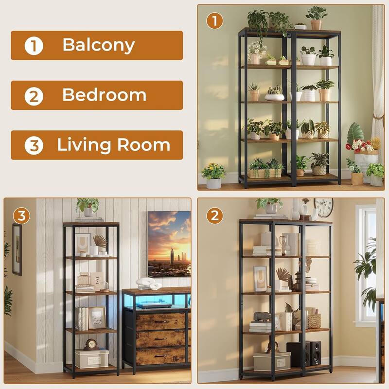 TV Stand Dresser with Bookcase TV Console Table Entertainment Center LED