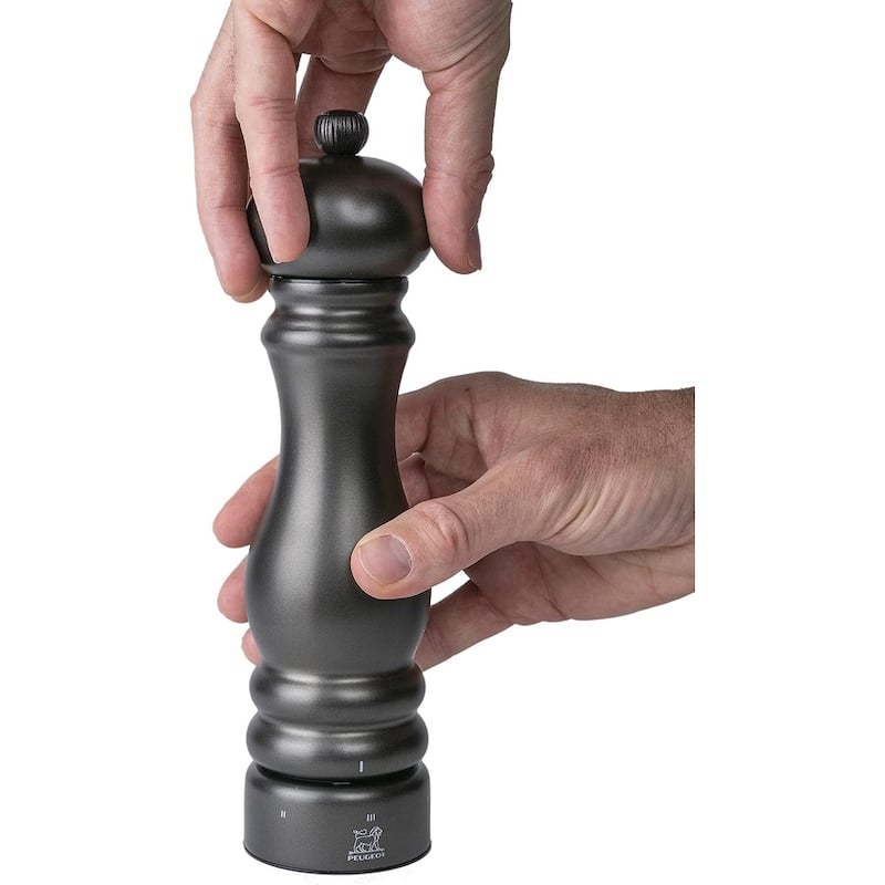 Peugeot Paris Chef u'Select Zirlion Salt Mill, Carbon, 9 inch, Adjustable Grind - Carbon