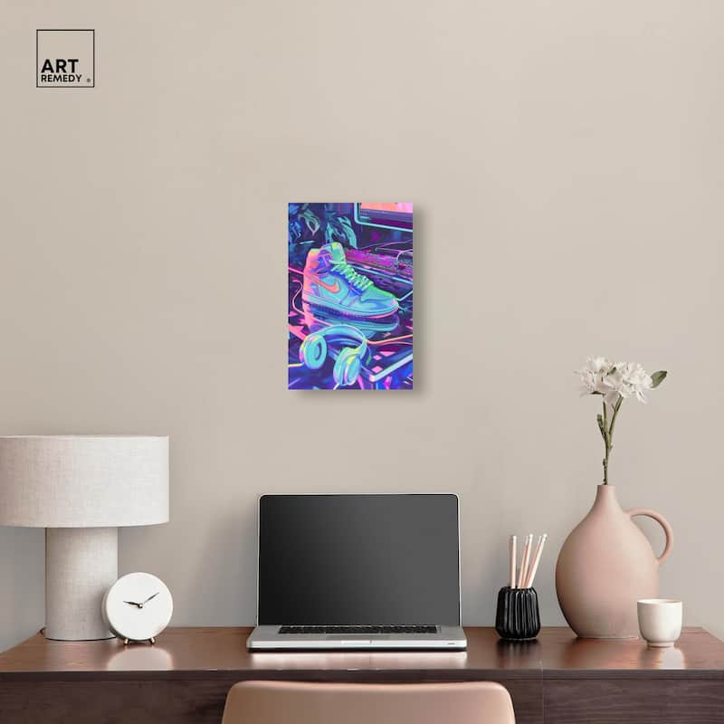 PC Gamer Sneaker Canvas by Art Remedy, Gallery Wrapped