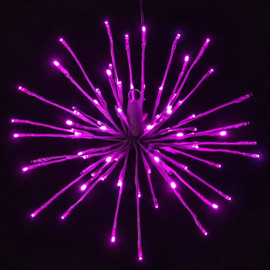 Christmas LED Spritzer Pink 16 Inch