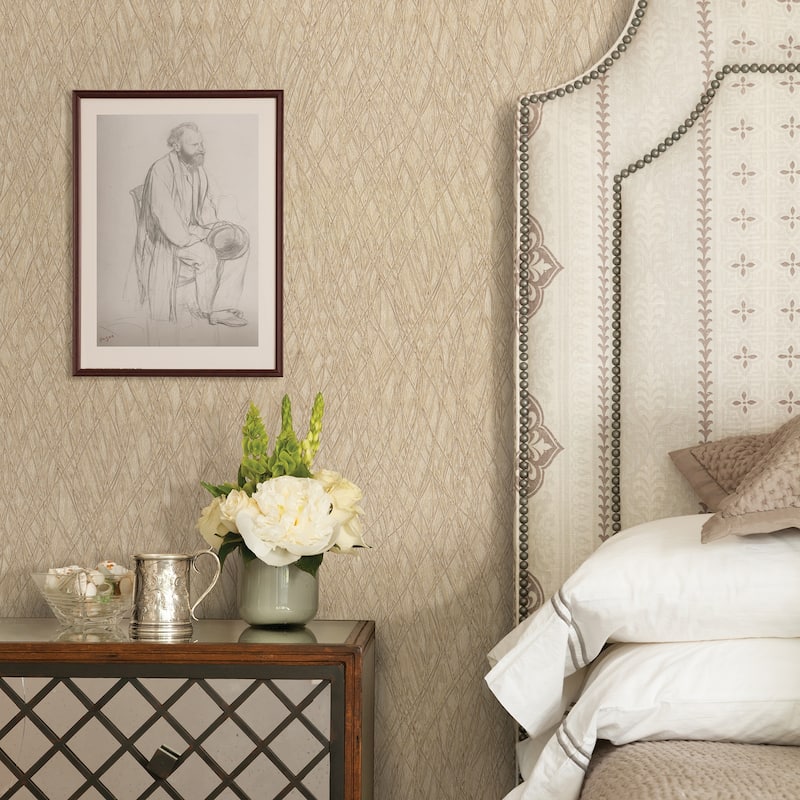 Allegro Bronze Embossed Wallpaper