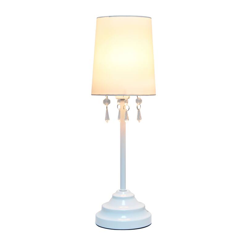 Creekwood Home 17.25" Contemporary Crystal Droplet Table Lamp - 17.25