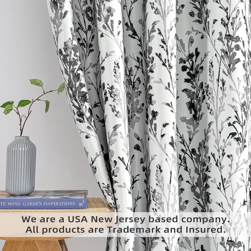 DriftAway Heather Curtain 84 Inches Long for Bedroom Blackout Thermal Insulated Curtain