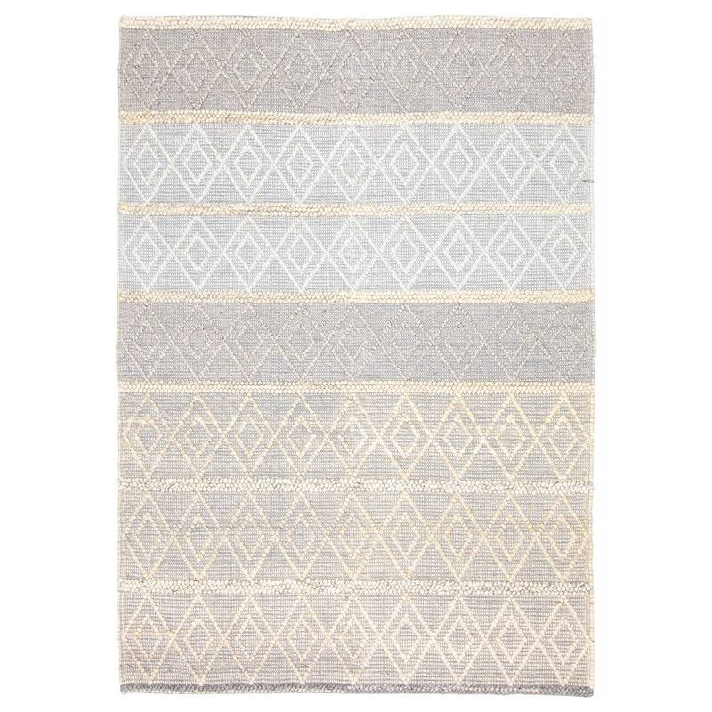 ECARPETGALLERY Braid weave Sienna Grey Wool Rug - 6'0 x 8'6 - Dark Grey - 6'0 x 8'6