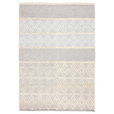 ECARPETGALLERY Braid weave Sienna Grey Wool Rug - 6'0 x 8'6