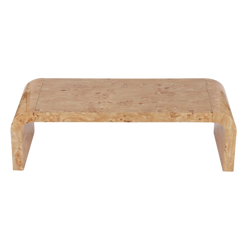 Christopher Knight Home - Burri Modern 53.7" Rectangular Waterfall Coffee Table with Curved Edges, Versatile for Living Areas