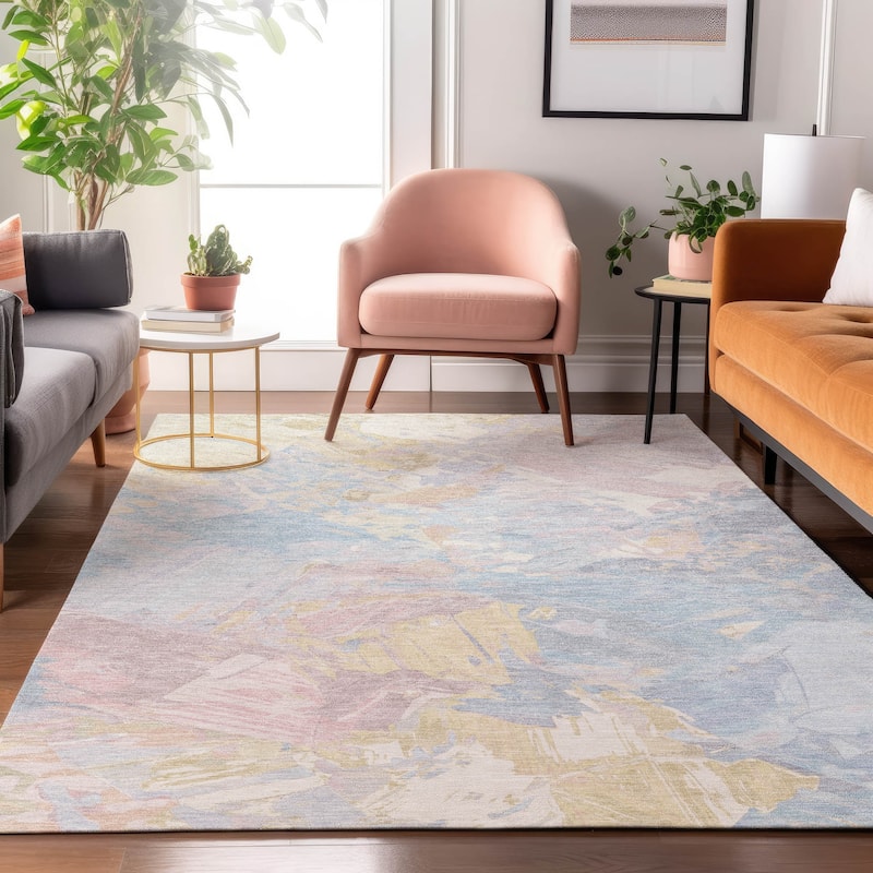 Premium Washable Super Soft Modern Brushstrokes Mayfield Rug