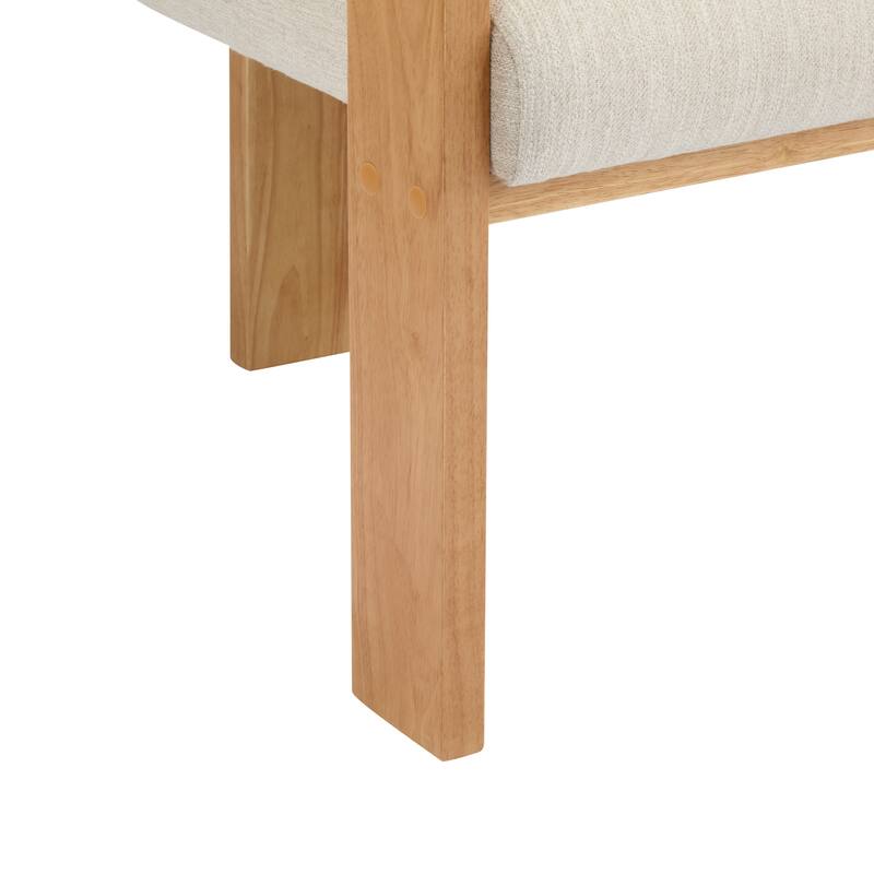 Dining Room Chairs Set of 2 Modern Fabric Armchair for Living Room, Comfy Upholstered Accent Chairs with Wood Legs, Pillow Back