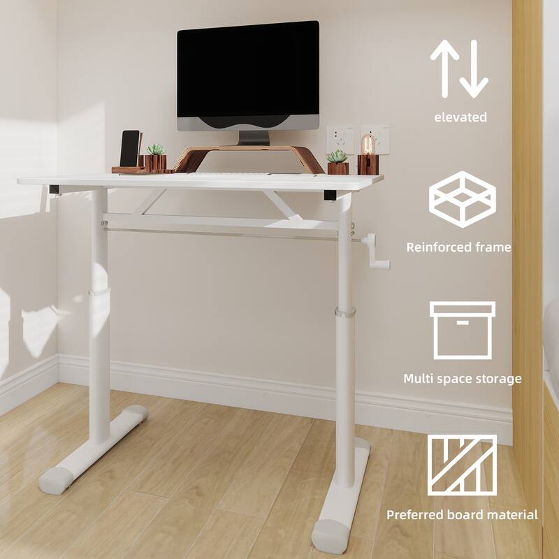 Adjustable Study Desk for Kids & Adults - Height-Adjustable, Multi-Purpose Home/Office Desk, Compact Design