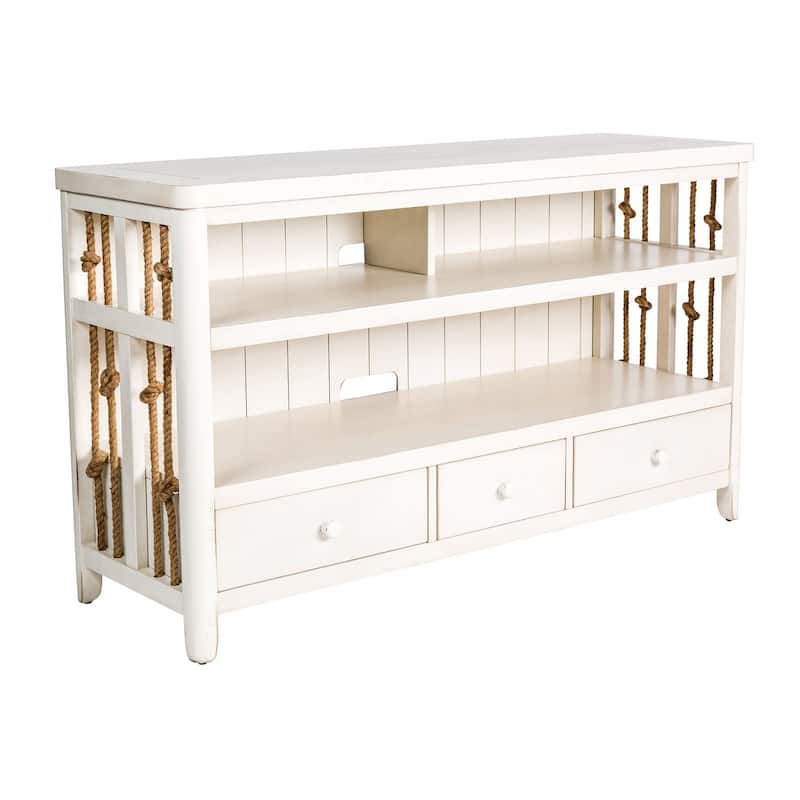 Dockside White TV Console - 55 inches
