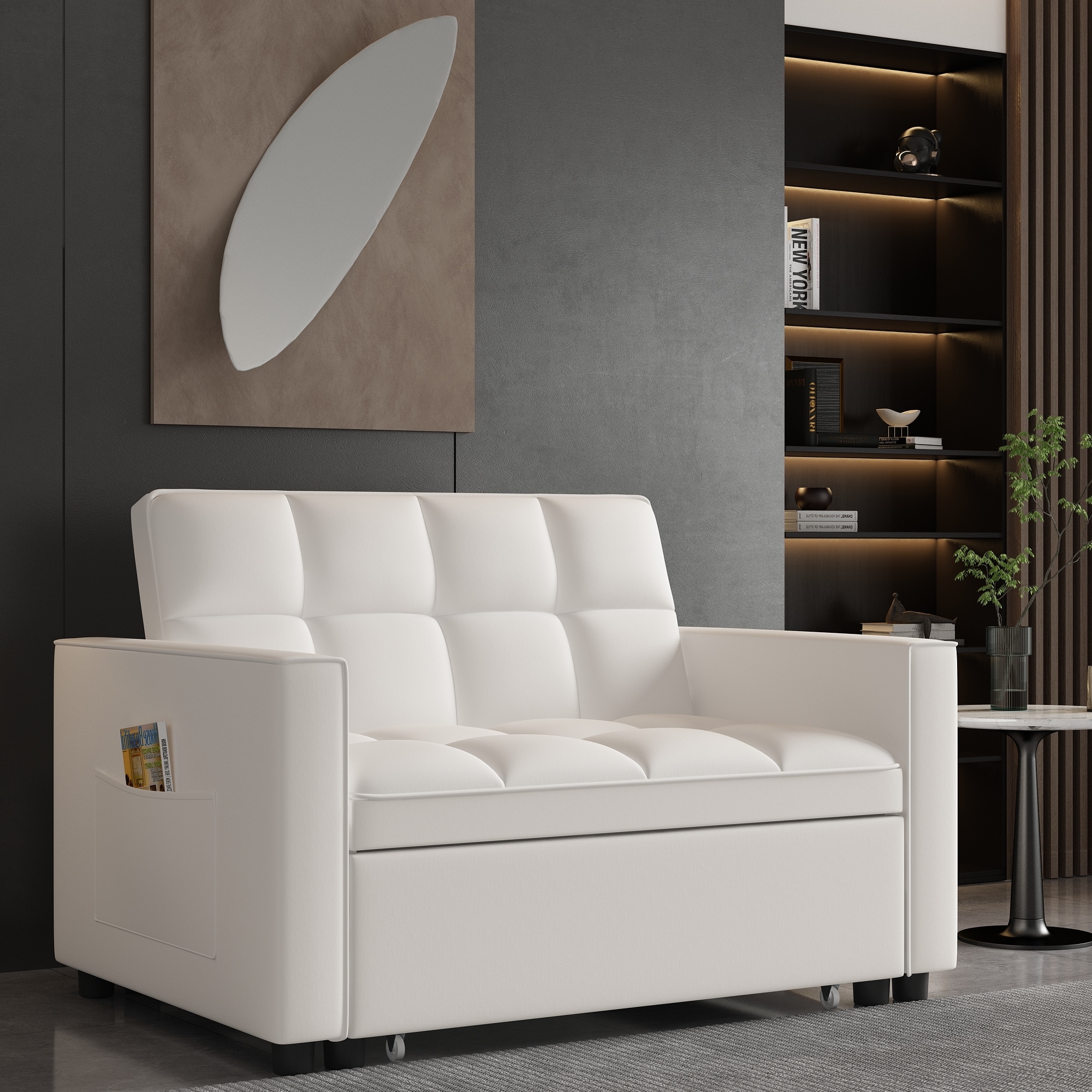 Convertible Sofa Bed Adjustable Sleeper Sofa Couch Bed Love Seat