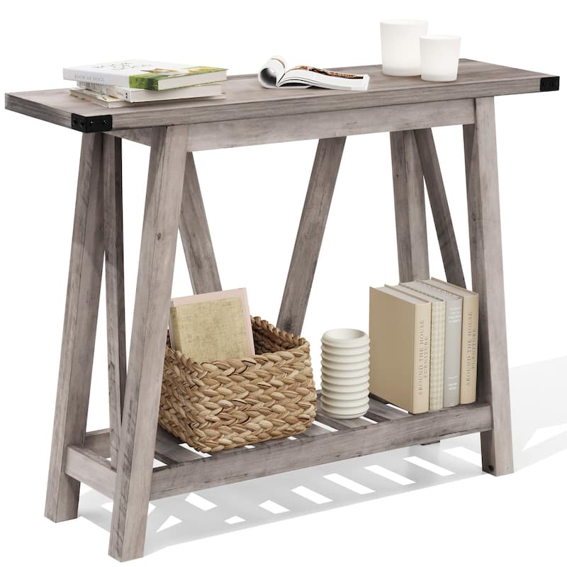 Console Table with Storage Shelf Entry Table for Living Room Hallway - 41.34 in L * 11.42 in W * 31.5 in H