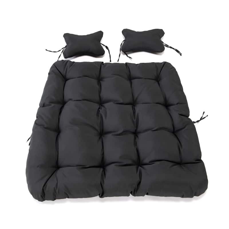 Egg Swing Chair Cushion Durable Weather Resistant Polyester Fits 2 People by LeisureMod