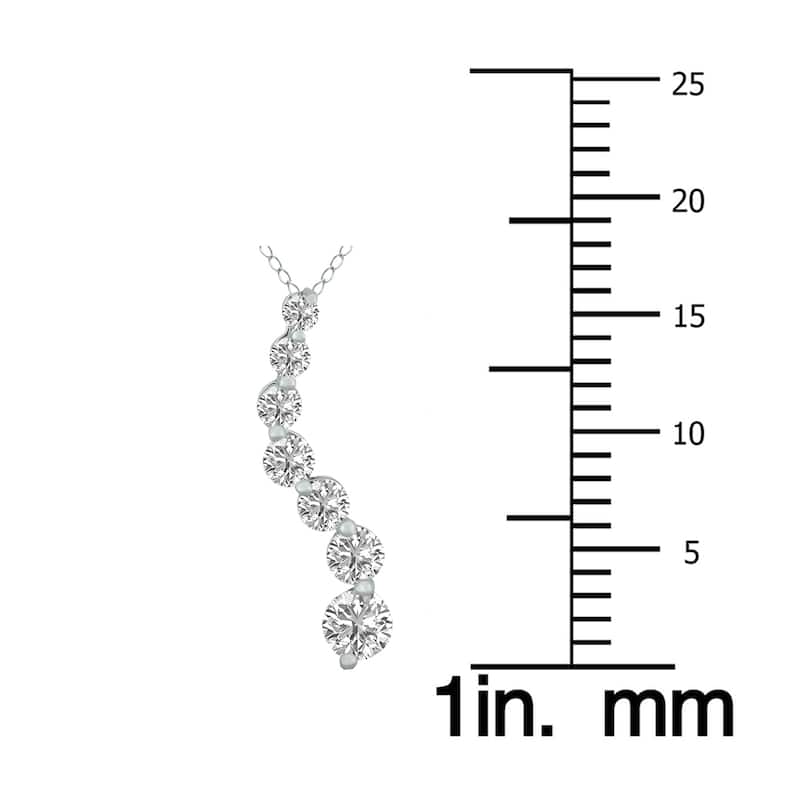 Marquee 1/4 CTW Lab Grown Diamond Journey Pendant in 10K White Gold