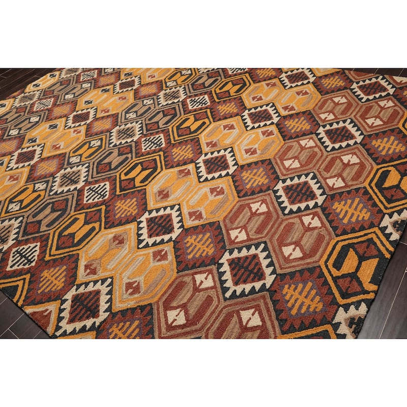 Hand Tufted 100% Wool Southwestern Oriental Area Rug Gold,Color
