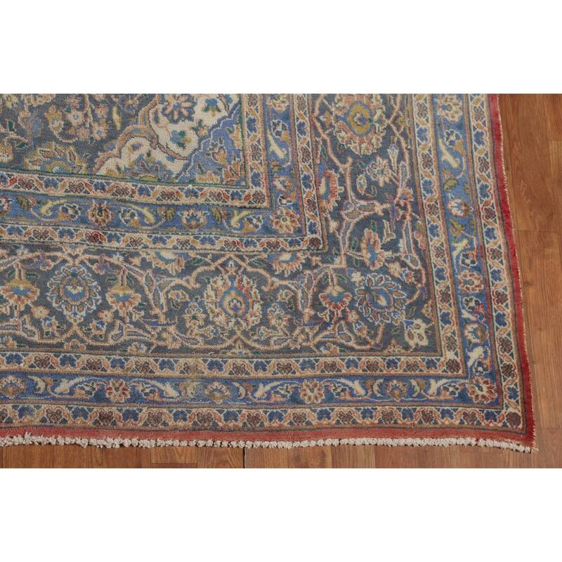 Traditional Pink Tabriz Persian Area Rug Handmade Wool Carpet - 9'6"x 12'6"