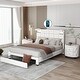 preview thumbnail 2 of 36, Queen Size Bed Set w/Two Nightstands,Wireless Chargers and NightLights