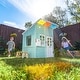 preview thumbnail 19 of 31, Teamson Kids Issac Wooden Playhouse with Colorful Overhang, Flower Box and Bench