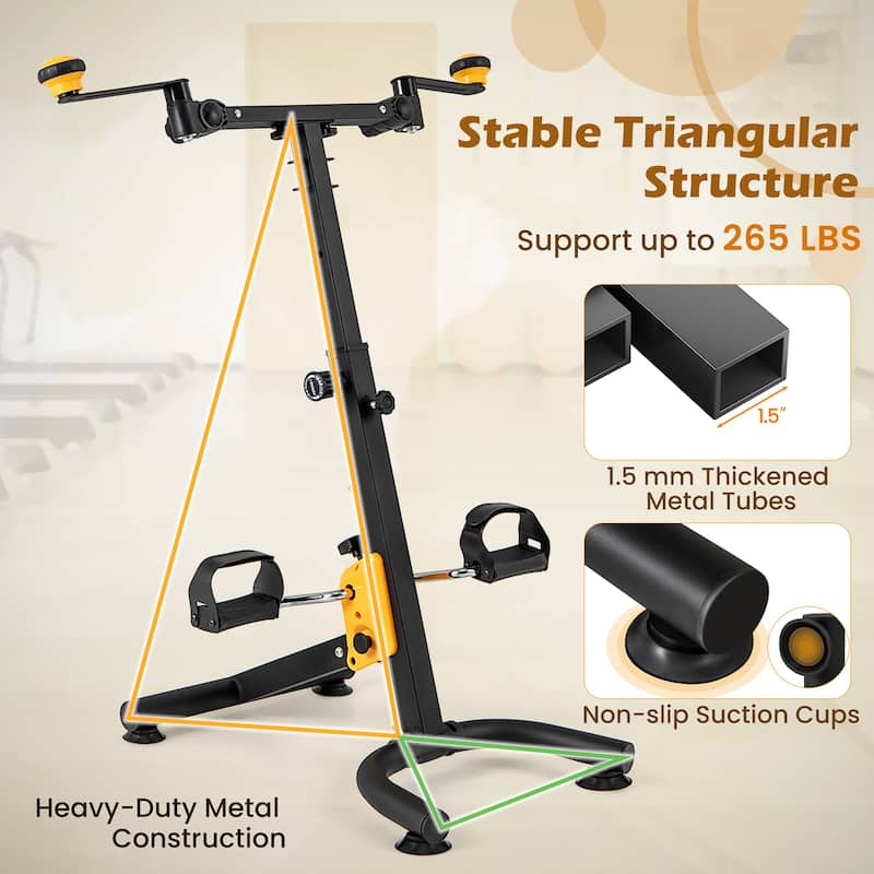 Gymax Folding Pedal Exercise Bike W/ Adjustable Resistance Full body