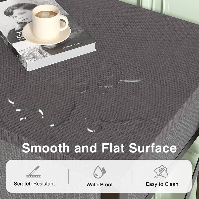 Javlergo 2 Pack X Frame Nightstand with Removable Fabric Drawer Easy to Clean Multifunctional End Table with Open Shelf