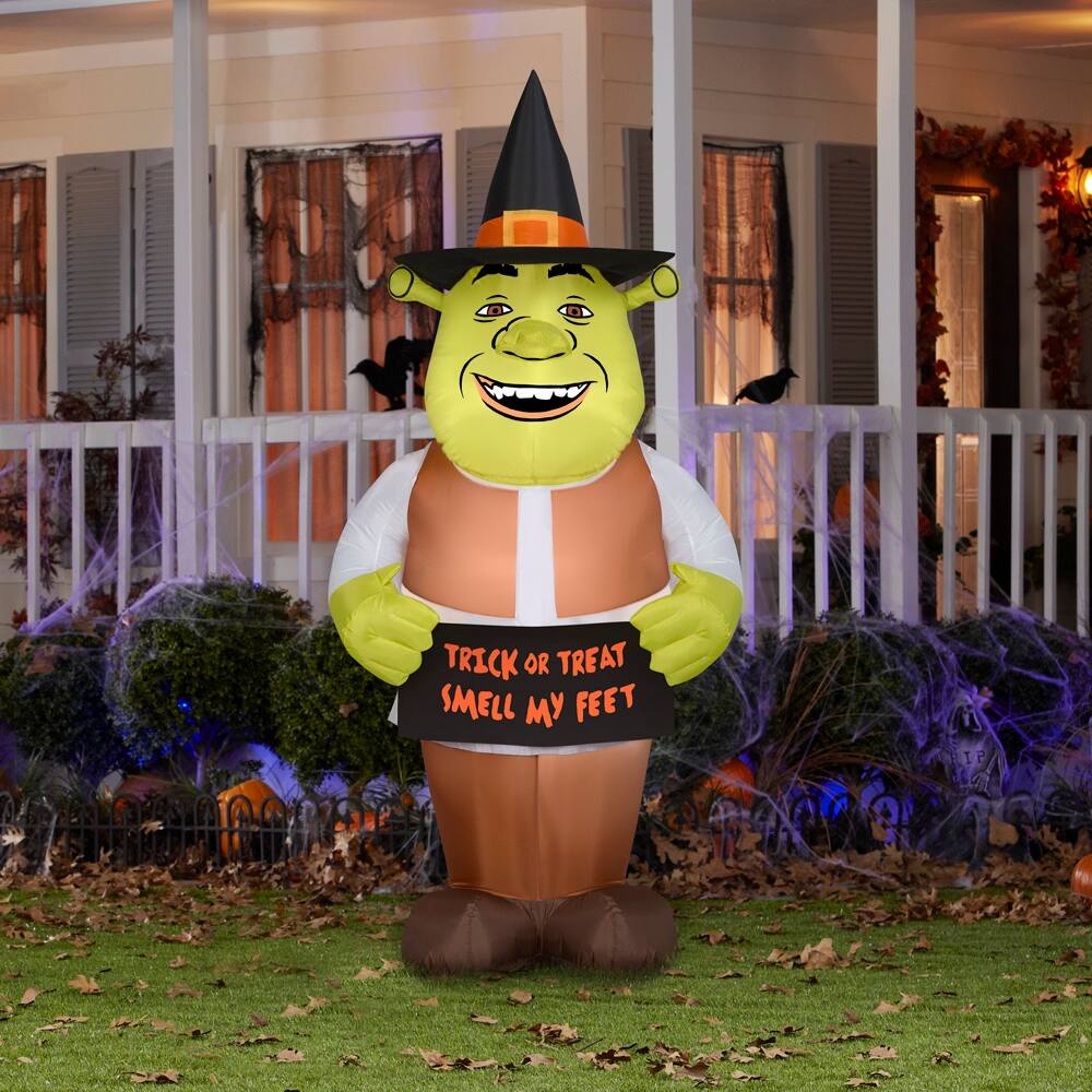 Gemmy Airblown Inflatable Shrek w/Boo Banner S LG Universal , 6.5 ft ...