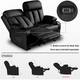 MCombo Electric Power Reclining Sofa with Heat & Massage, Faux Leather 6095/6075/6077