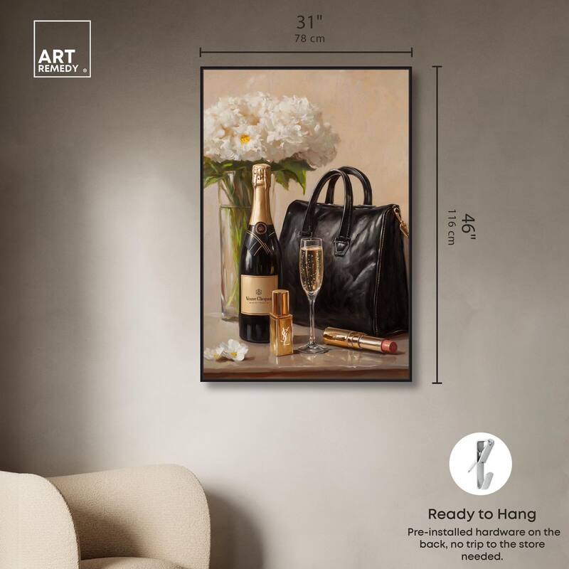 Cheers to Lovely Glam Canvas by Art Remedy