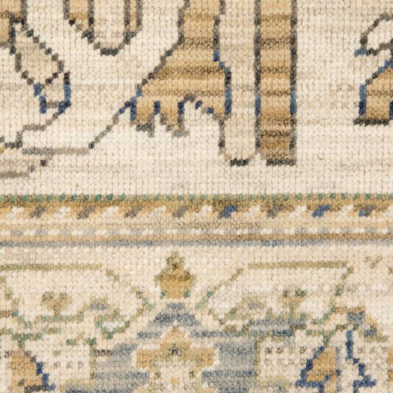 Adelaide Vintage Center Medallion Beige/ Grey Wool Blend Area Rug