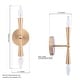 preview thumbnail 4 of 8, Mid-Century Modern Gold Dimmable 2 Light Wall Sconce