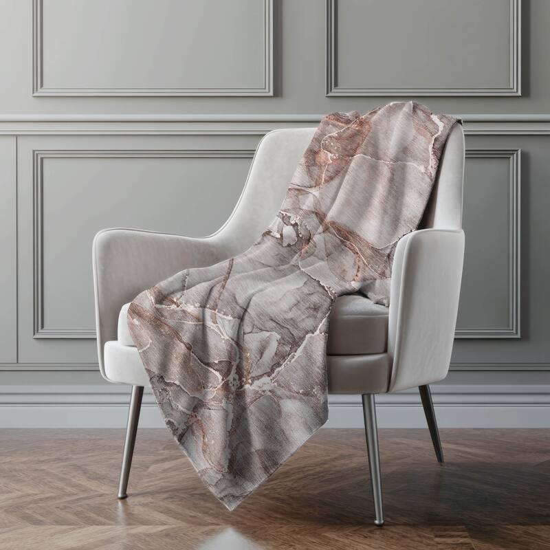 Premium Machine Washable Modern Abstract Sherpa Throw Blanket - Gray - 4'2" x 5'10"